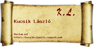 Kucsik László névjegykártya